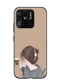 Protective Case Cover For Xiaomi Redmi 10C Sipping Design Multicolour