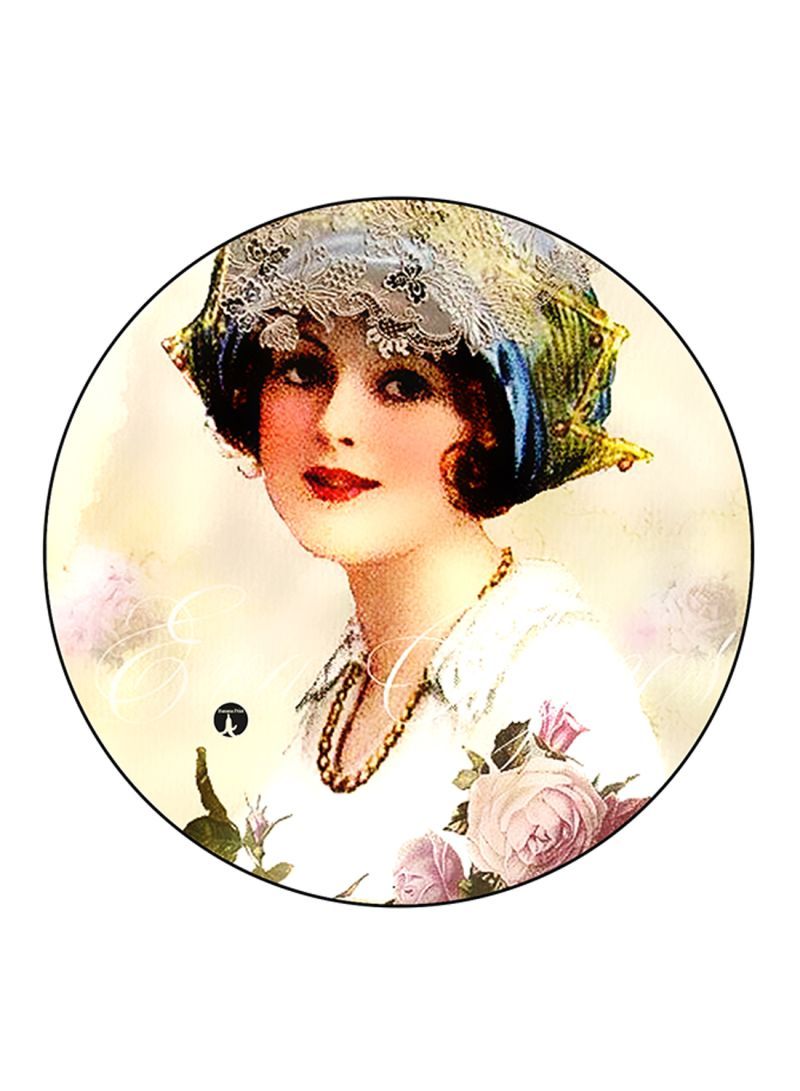 Vintage Art Printed Mouse Pad Multicolour