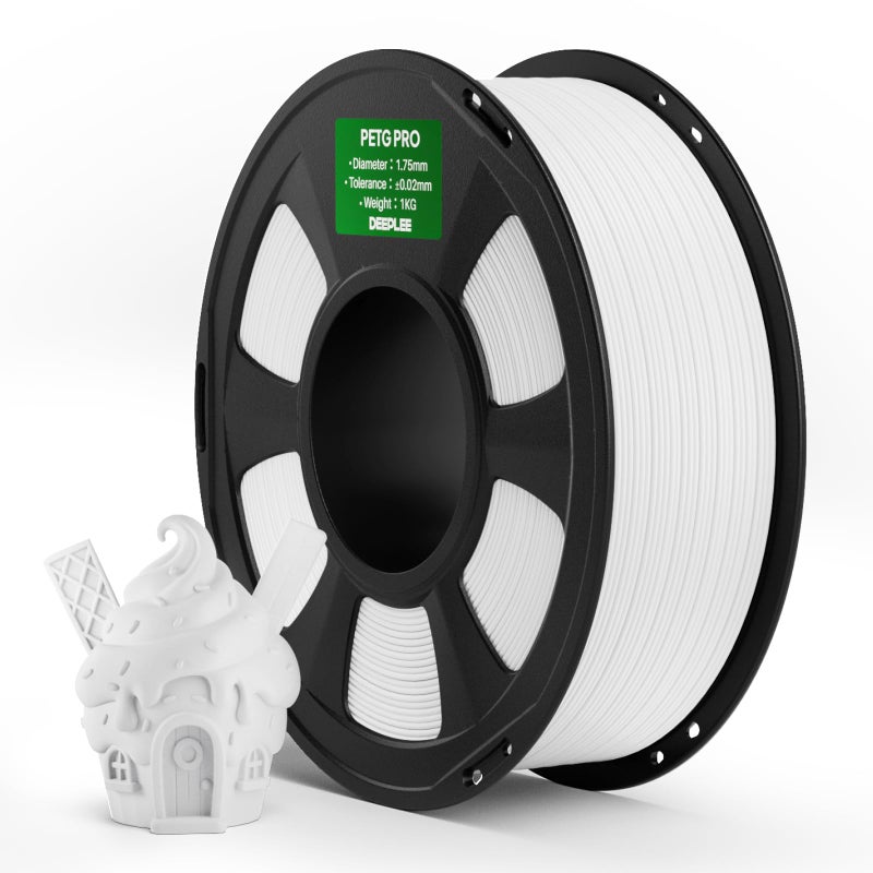 DEEPLEE PETG PRO Filament 1.75mm White 1KG, 1.75mm PETG 3D Printer Filaments Enhanced Toughness and Weather Resistance, Fit for Most FDM 3D Printers - Image 1