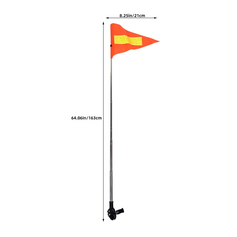 4 pcs Golf Cart Flag: Golf Cart Flag Pole - Telescopic Safety Triangle pennant With Reflective Design And Adjustable Pole - High Visibility For Wheelchairs - Image 2