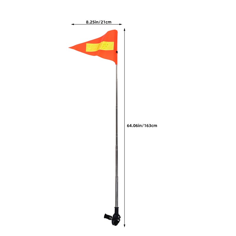 4 pcs Golf Cart Flag: Golf Cart Flag Pole - Telescopic Safety Triangle pennant With Reflective Design And Adjustable Pole - High Visibility For Wheelchairs - Image 3