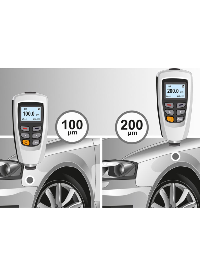 Laserliner - Laserliner Paint Thickness Gauge Digital Coating Thickness Tester for Automotive Depth Meter Gauge for Cars and Industrial Measurement, Fe/Nfe Probe, Range 0~1250um, Auto Digital Calibration, 082.150A - Image 1