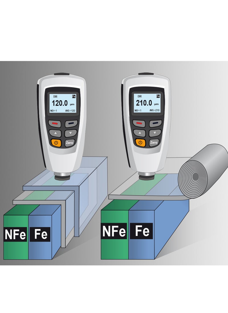 Laserliner - Laserliner Paint Thickness Gauge Digital Coating Thickness Tester for Automotive Depth Meter Gauge for Cars and Industrial Measurement, Fe/Nfe Probe, Range 0~1250um, Auto Digital Calibration, 082.150A - Image 1