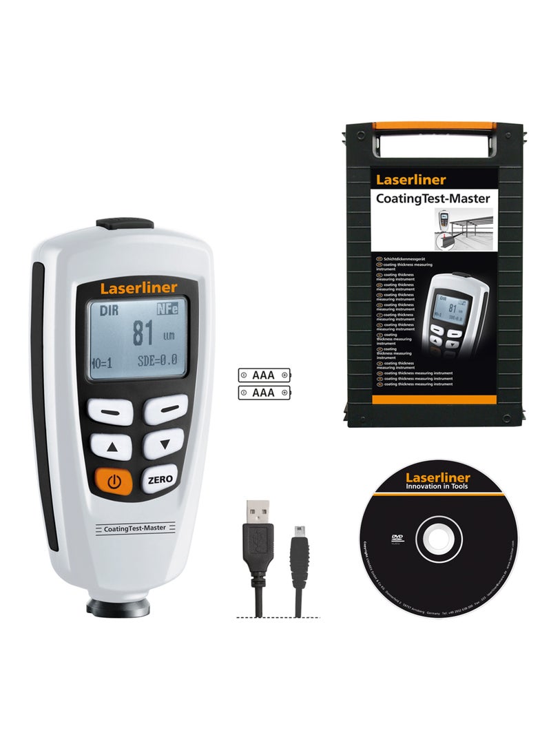 Laserliner - Laserliner Paint Thickness Gauge Digital Coating Thickness Tester for Automotive Depth Meter Gauge for Cars and Industrial Measurement, Fe/Nfe Probe, Range 0~1250um, Auto Digital Calibration, 082.150A - Image 1