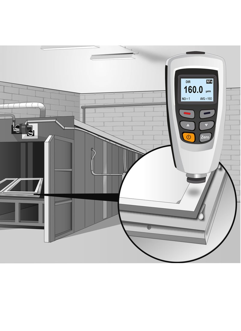 Laserliner - Laserliner Paint Thickness Gauge Digital Coating Thickness Tester for Automotive Depth Meter Gauge for Cars and Industrial Measurement, Fe/Nfe Probe, Range 0~1250um, Auto Digital Calibration, 082.150A - Image 1