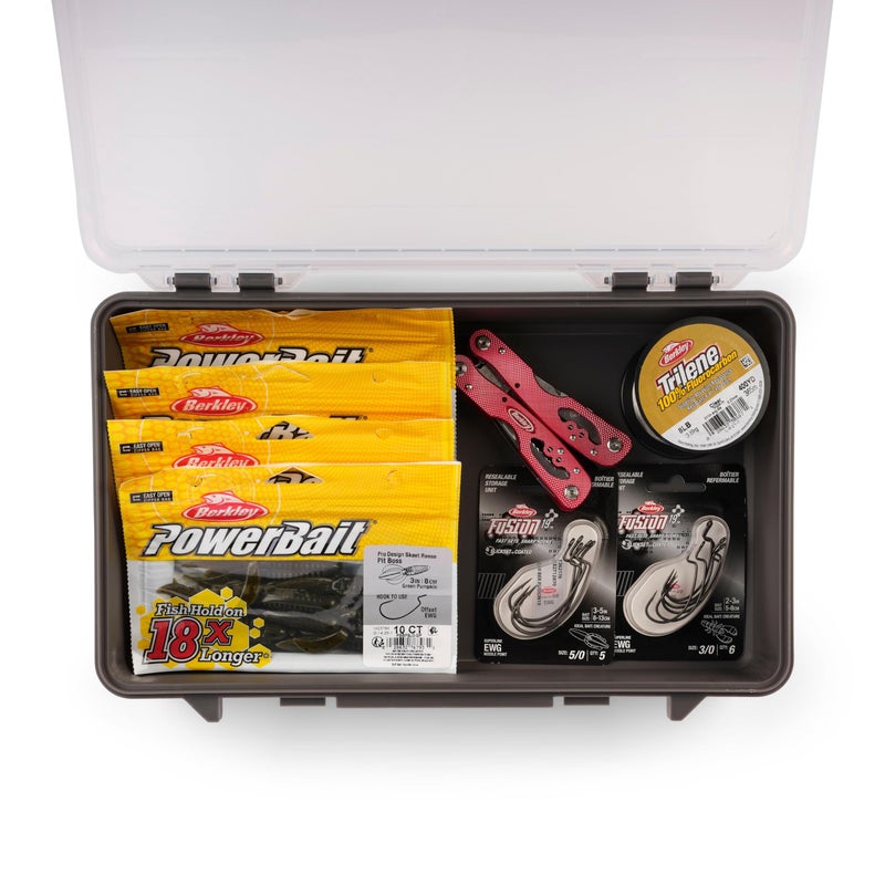 Plano StowAway 3700 Deep Open Stow Tackle Box, with Corrosion-Preventive Rustricor, Single Latch Design, Transparent DuraView Lid, Stackable Storage for Fishing Bait, Lures and Gear - Image 2