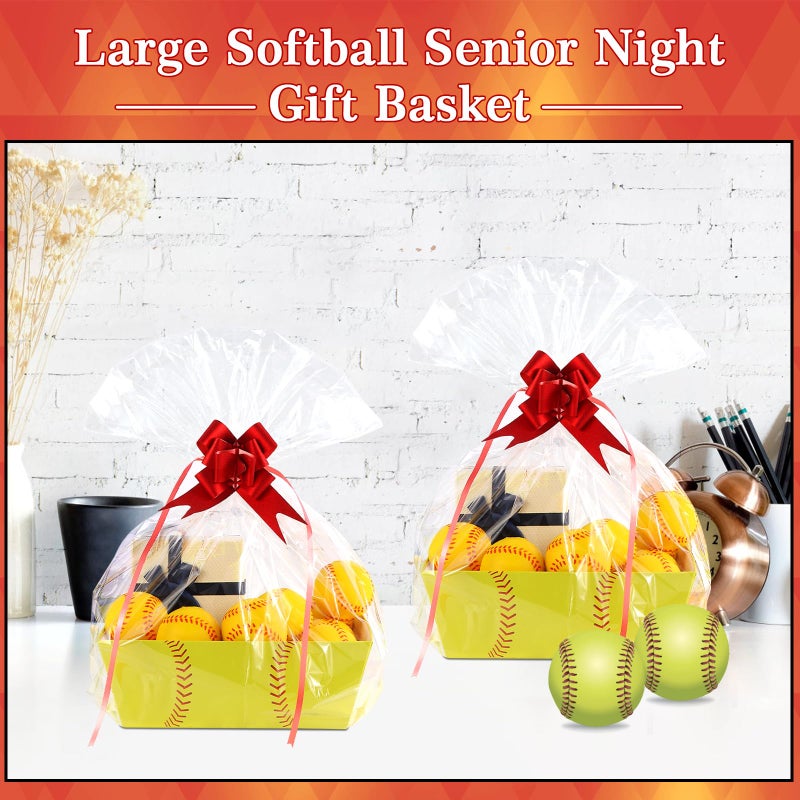 Kolewo4ever 36 Pieces 12 Pack Softball Baskets Softball Team gift Baskets 8x10inch Gift Basket Kit for Gifts Empty to Fill for Sport Party Holiday Gift Packaging - Image 5