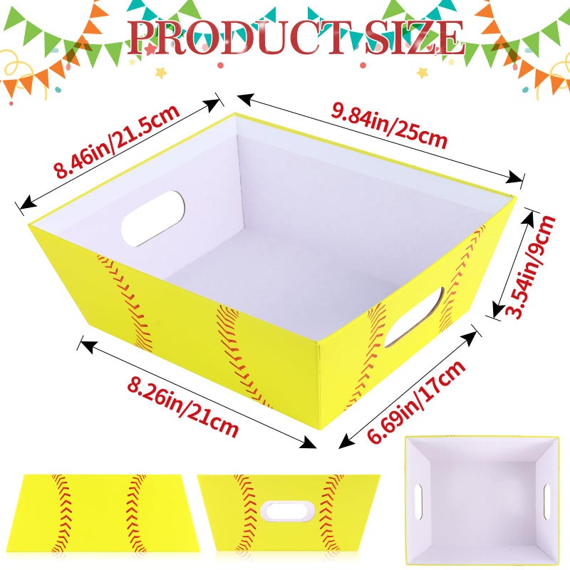 Kolewo4ever 36 Pieces 12 Pack Softball Baskets Softball Team gift Baskets 8x10inch Gift Basket Kit for Gifts Empty to Fill for Sport Party Holiday Gift Packaging - Image 2
