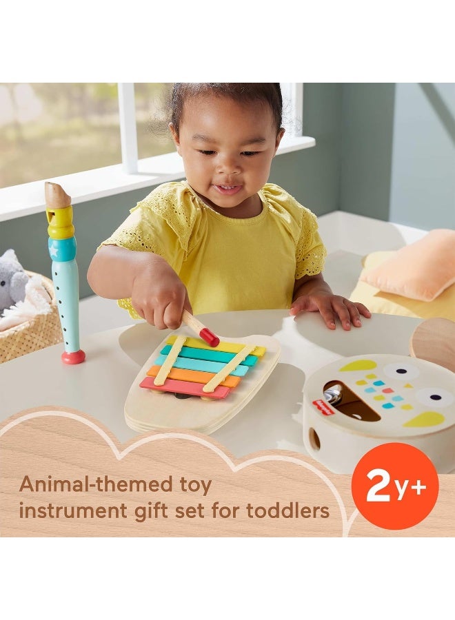Fisher-Price ​Toddler Wooden Musical Instruments Gift Set With Toy Animals, 6 Wood Pieces For Kids Ages 2+ Years  - Image 2