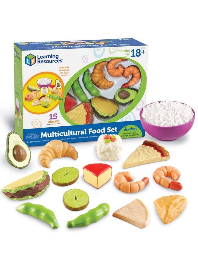 Learning Resources - New Sprouts Multicultural Play Food Set 15 Pieces Ages 18+ Months Pretend Play Food For Toddlers Preschool Learning Toys Kitchen Play Toys For Kids - Image 1