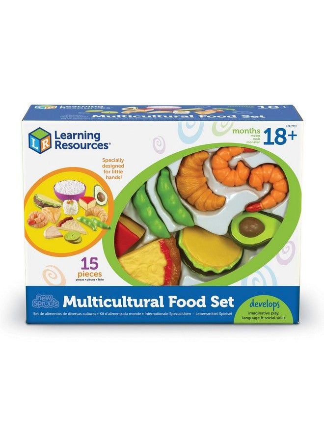 Learning Resources - New Sprouts Multicultural Play Food Set 15 Pieces Ages 18+ Months Pretend Play Food For Toddlers Preschool Learning Toys Kitchen Play Toys For Kids - Image 1