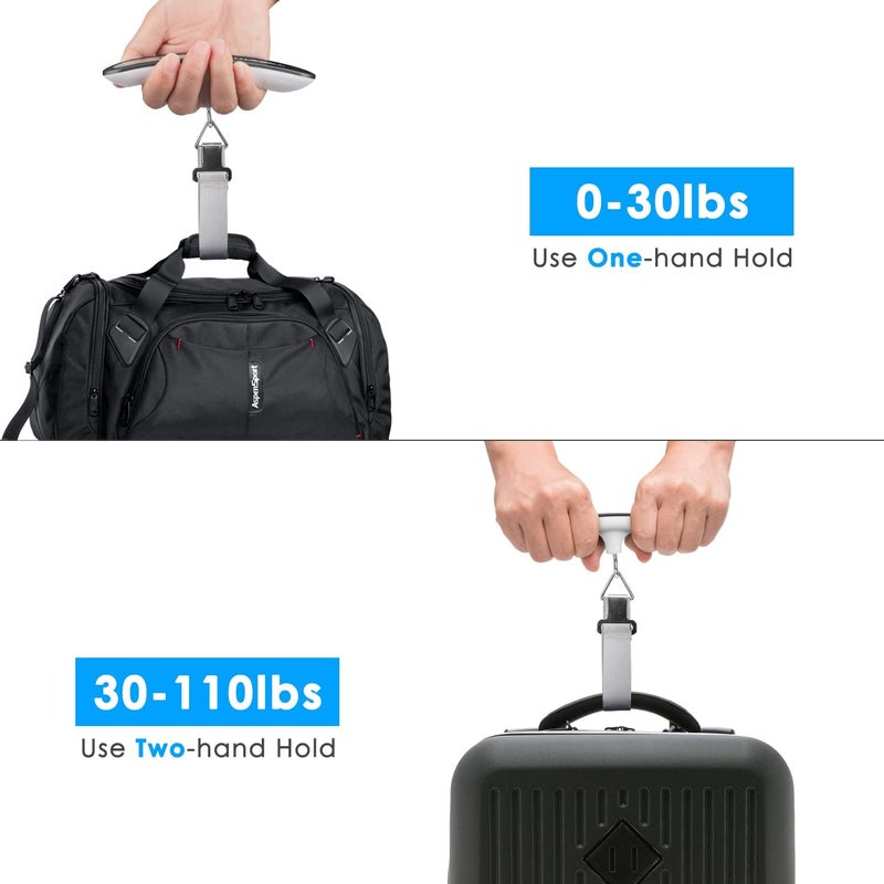 LUXEBELL Digital Luggage Scale Vacation Travel Essentials Accessories Gifts for Traveler Portable Suitcase Handheld Weight Scale 110 lbs Hanging Baggage Travel Must Haves - Image 4