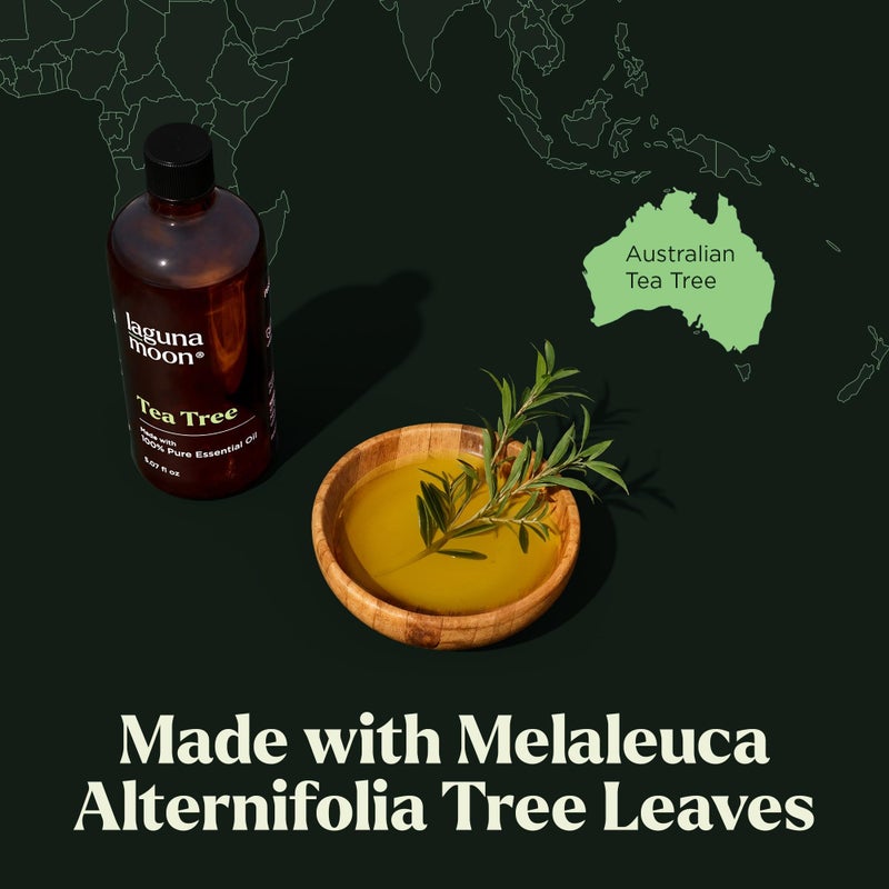 Lagunamoon Australian Tea Tree Essential Oil (150ml) - XXL Bottle with Drops for Candle Making Scents and Cleaning Products - Fragrance Oil for Aromatherapy, Relaxation, Diffusers, Yoga, Home Care - Image 3