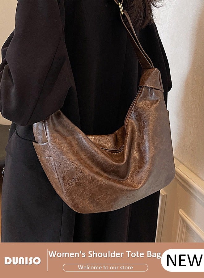 DUNISO Women's Shoulder Tote Bag Faux Leather Handbag for Women Large Capacity Messenger Fashionable Travel Crossbody Bag for Ladies Girls College Students - Image 1