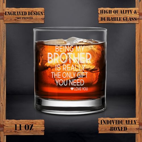 NeeNoNex Being my Brother is Really The Only Gift You Need Whiskey Glass - Sarcastic Gift for Brothers - Image 5