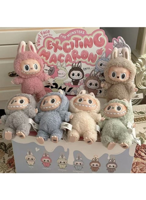 Bubble Mart Labubu Generation II Heart Macaron Vinyl Face Blind Box Plush Doll Toy Ornaments-Specifications:Generation [six]-Color:High Quality