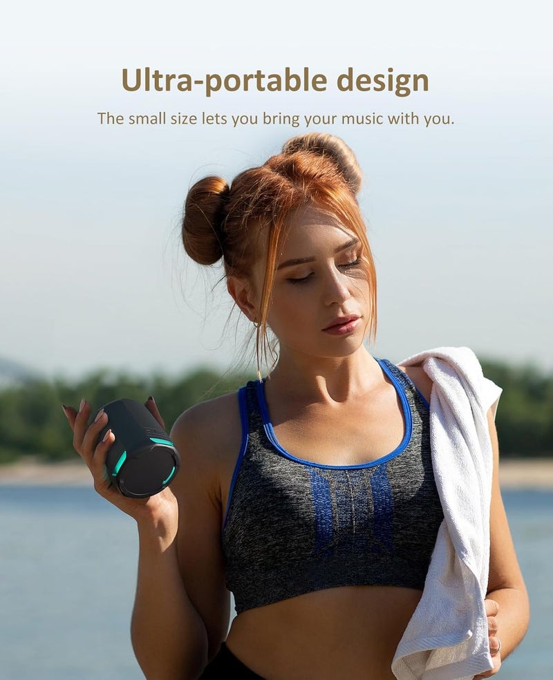 MLOVE P1 Portable Bluetooth Speaker 12 Watts Music Box with Powerful Sound and Colourful Lights 12 Hours Playtime Waterproof Dustproof TWS for Party - Image 3