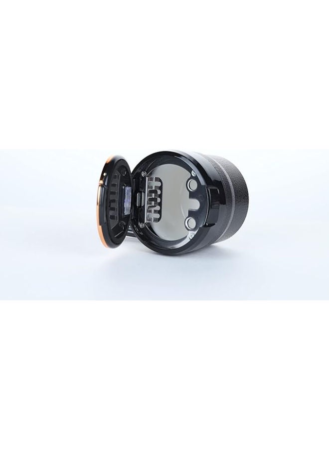 Adjustable Smokeless Car Ashtray with Lid Smell Proof with LED Light with All,ceramic Interior , Cup holder size , Detachable and Portable, Skoda , Black and Silver - Image 2
