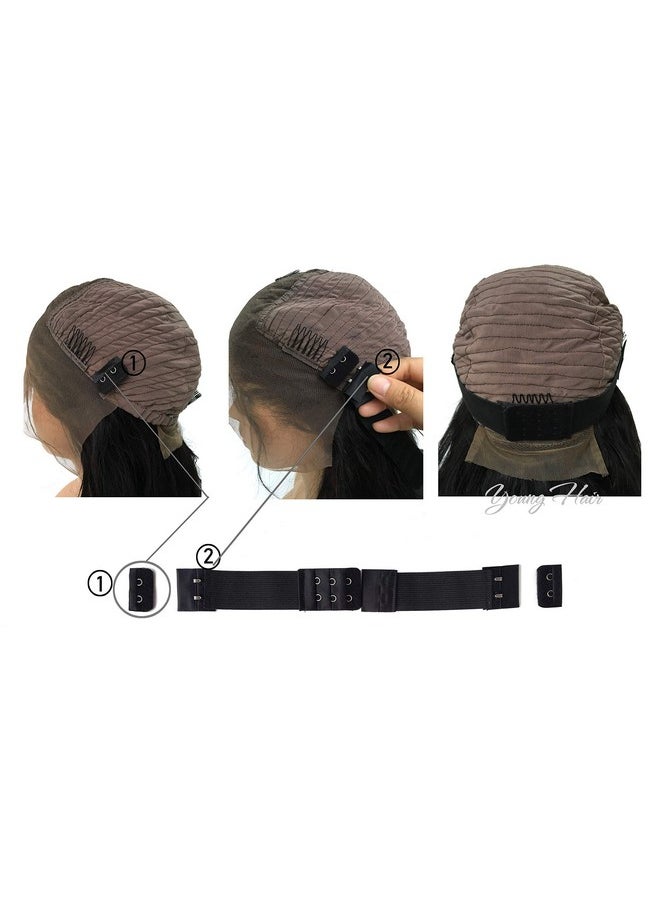 Young Hair Young Hair Wig Accessories Adjustable Elastic Band for Wigs Making Wig DIY (Black Color, 3 Sets)  - Image 2