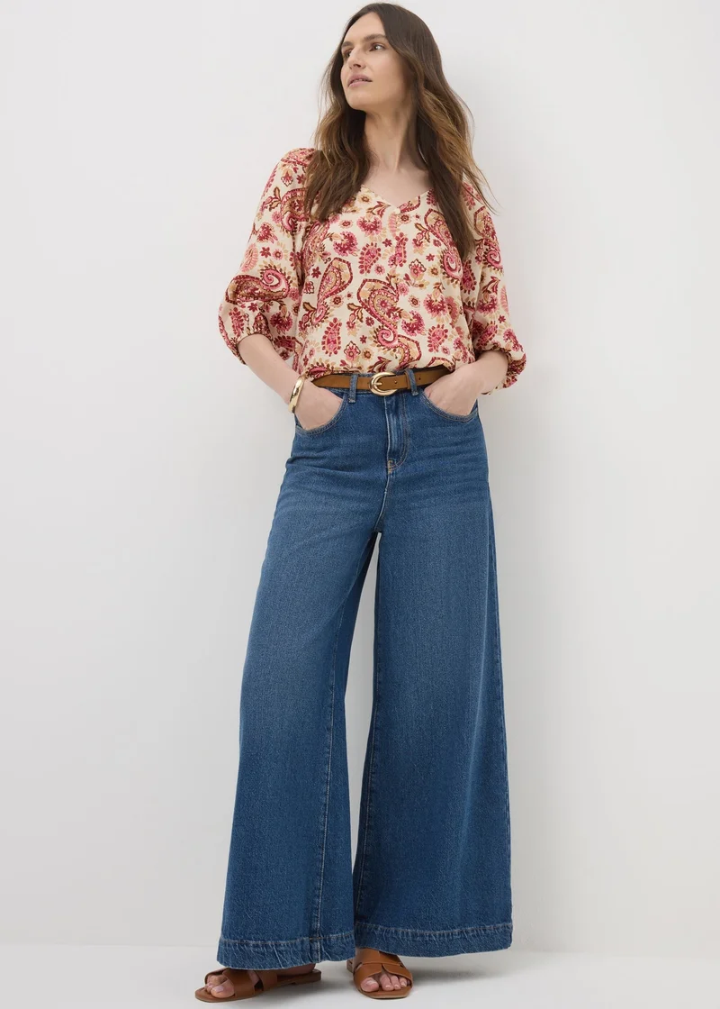 Matalan Pink Paisley Print Co Ord Blouse