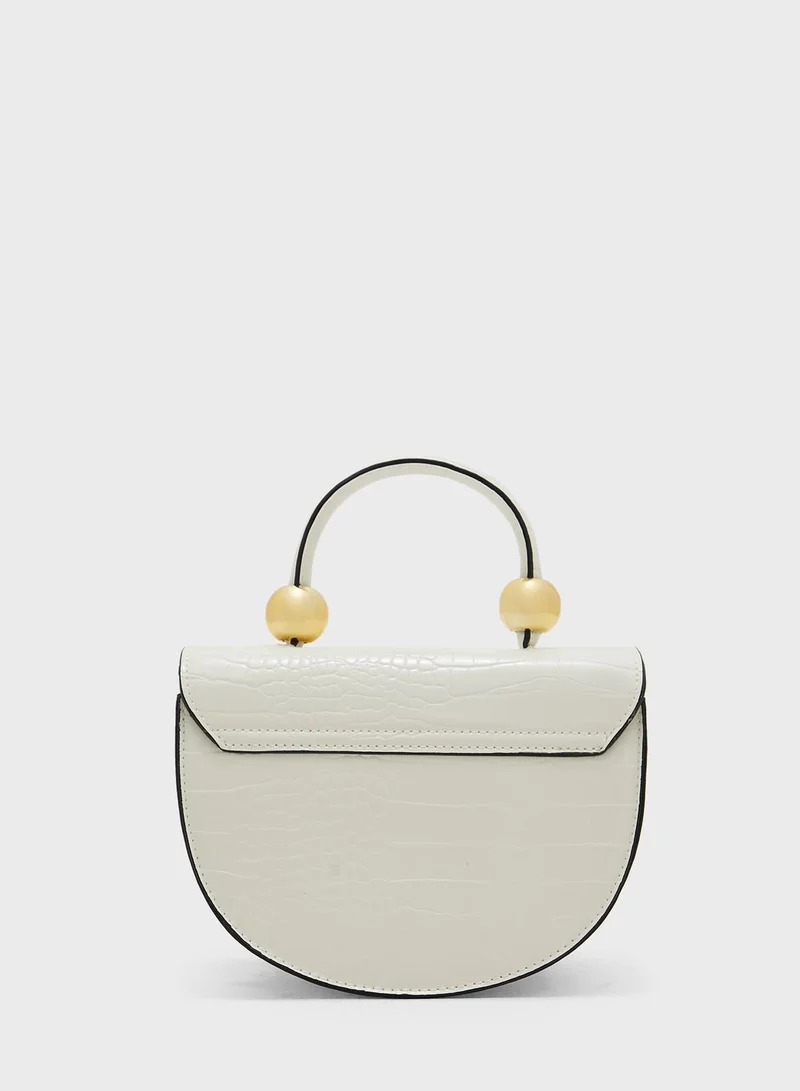 TOPSHOP Cleo Croc Crossbody