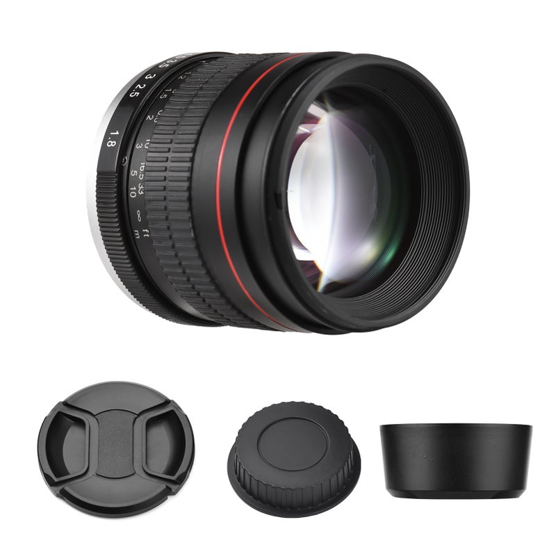 85mm Fixed Focus Camera Lens F1.8 Large Aperture Manual Focus with EF Mount 7 Groups 10 Elements Compatible with Canon EOS Rebel T8i T7i T6 T3i T2i 4000D 2000D 1300D 850D 800D 600D 550D 90D 80D 77D - Image 3