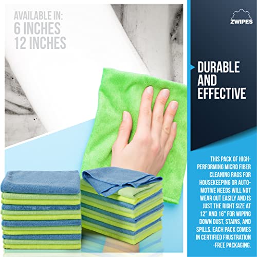 Zwipes 735 Microfiber Towel Cleaning Cloths, 12 Pack - Image 3