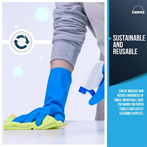 Zwipes 735 Microfiber Towel Cleaning Cloths, 12 Pack - Image 5