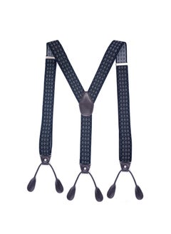 Generic British Style Button Suspenders 3.5cm Wide Beige +120cm  - Image 4