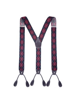 Generic British Style Button Suspenders 3.5cm Wide Beige +120cm  - Image 3
