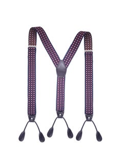 Generic British Style Button Suspenders 3.5cm Wide Beige +120cm  - Image 5
