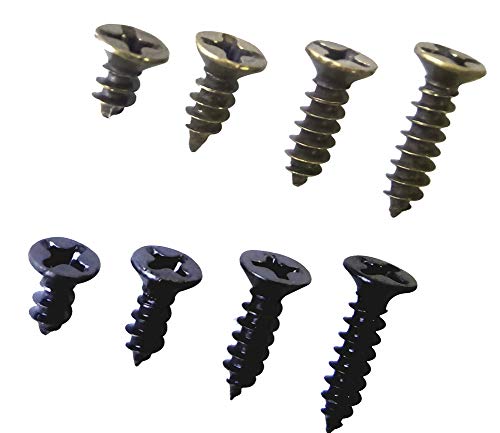 Mini Skater 800PCS 3 Small Cross Flat Head Tapping Screws Black Oxide Wood Screws Kit and Assortment Black and Bronze - Image 1