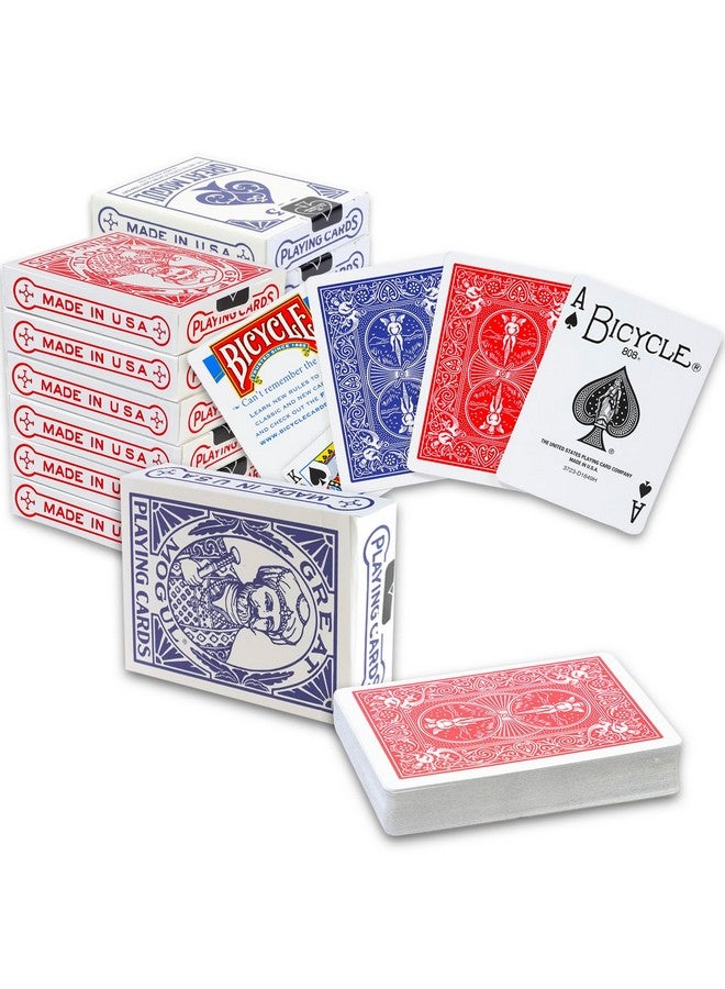 Bicycle بطاقات لعب دراجة عتيقة العظمة موغول رايدر 12 عبوة - حزمة مع 12 مجموعة بطاقات لعب مزودة بوسائد هوائية في صندوق قابل للجمع - Image 1