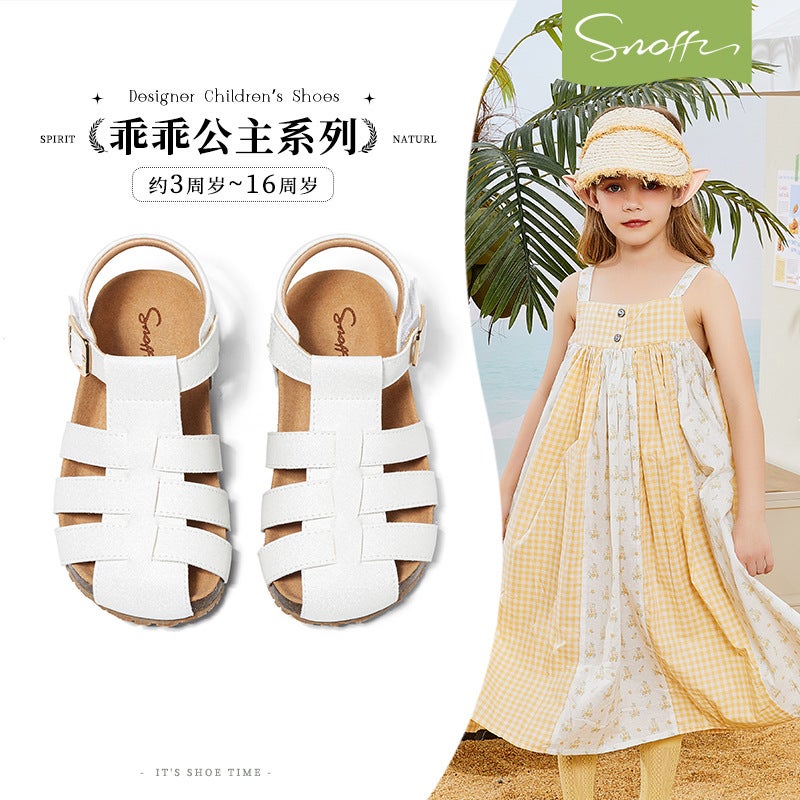 Snafi Children'S Sandals Girls Beach Shoes 2025 Birkenstocks Shoes Little Girls Soft Sole Beach Shoes - Image 2