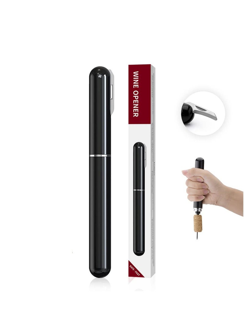 SOLARAE Portable Air Pressure Wine Opener, 2 in 1 Cork Wine Opener Needle with Foil Cutter, Handheld Cork Opener, Effortless Wine Opening - Image 1