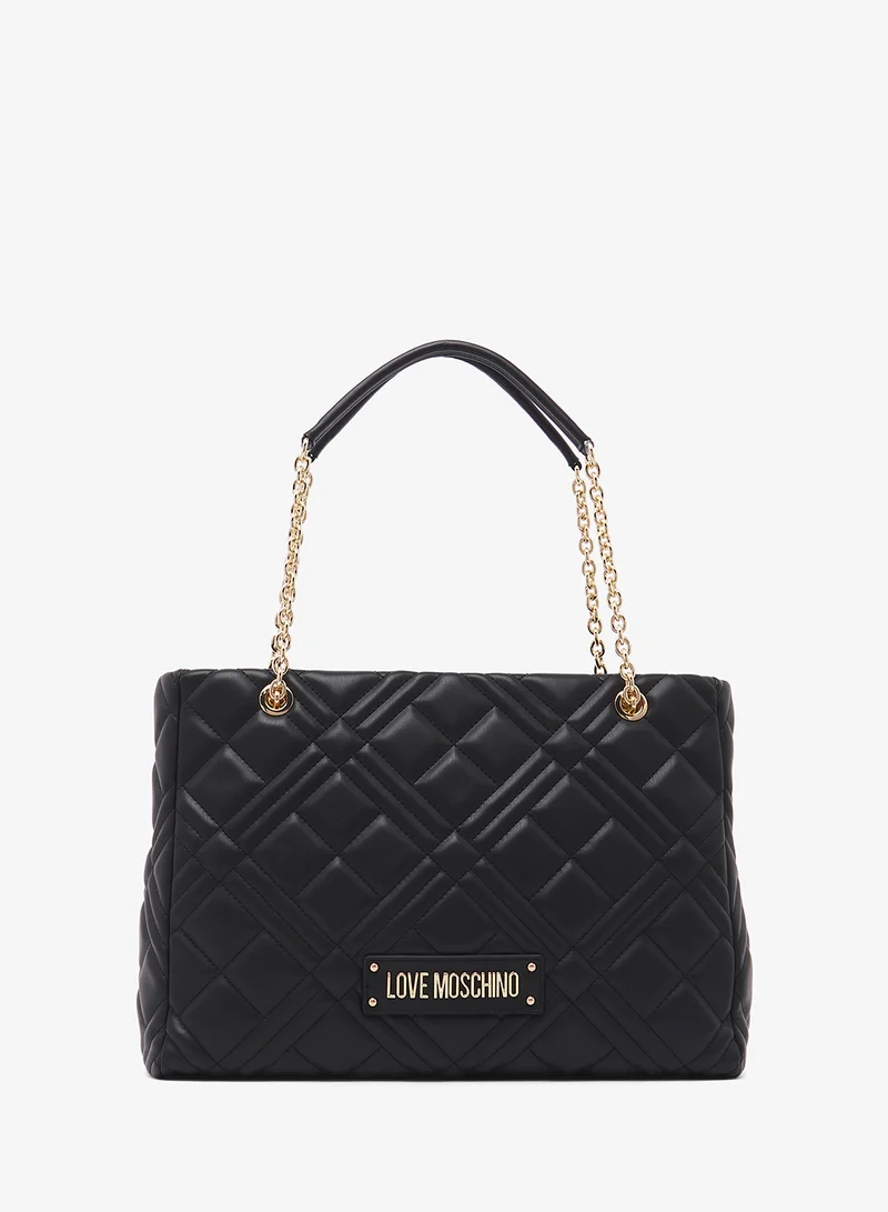 Love Moschino top handle logo shopper