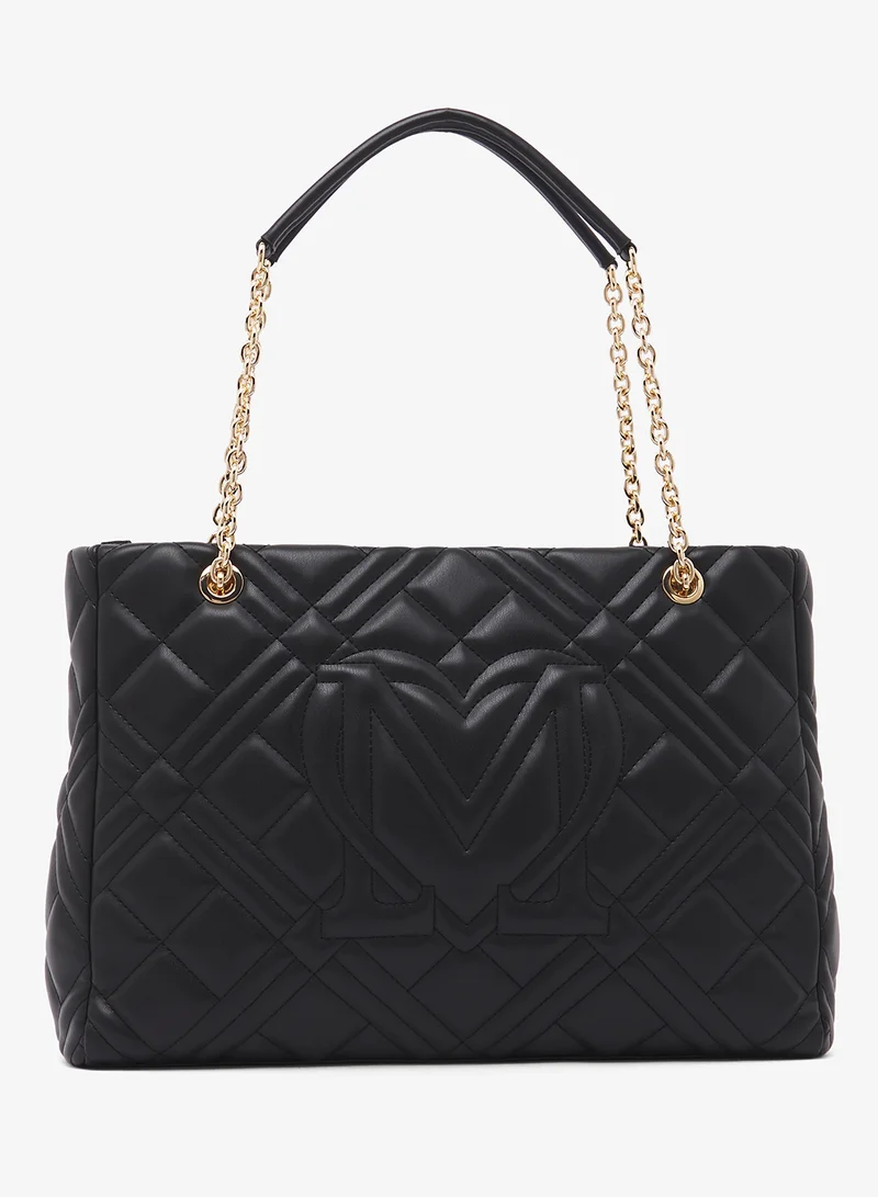 Love Moschino top handle logo shopper