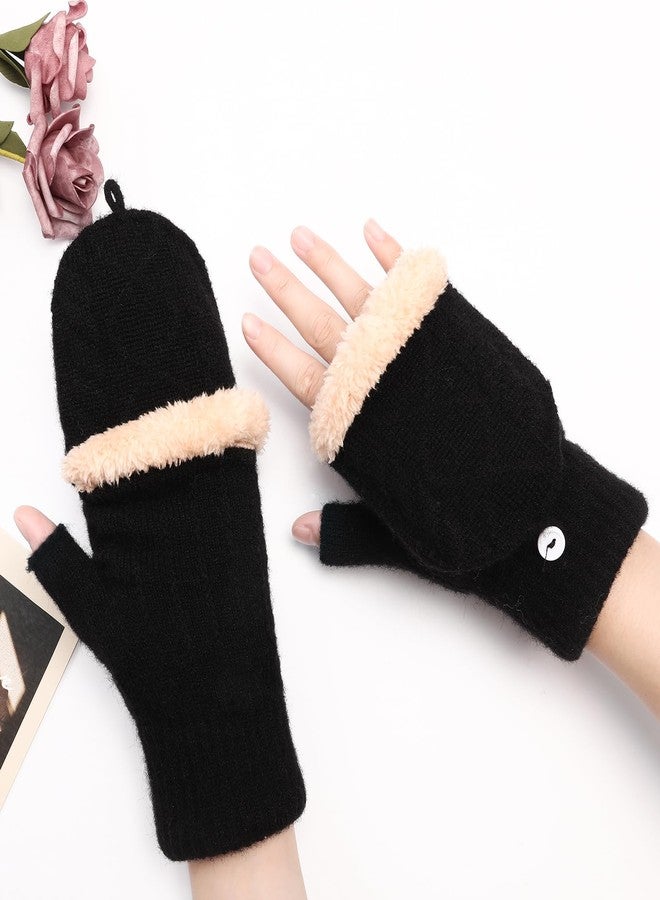Tavaleu Winter Fingerless Gloves CZTR, Black, One size - Image 2