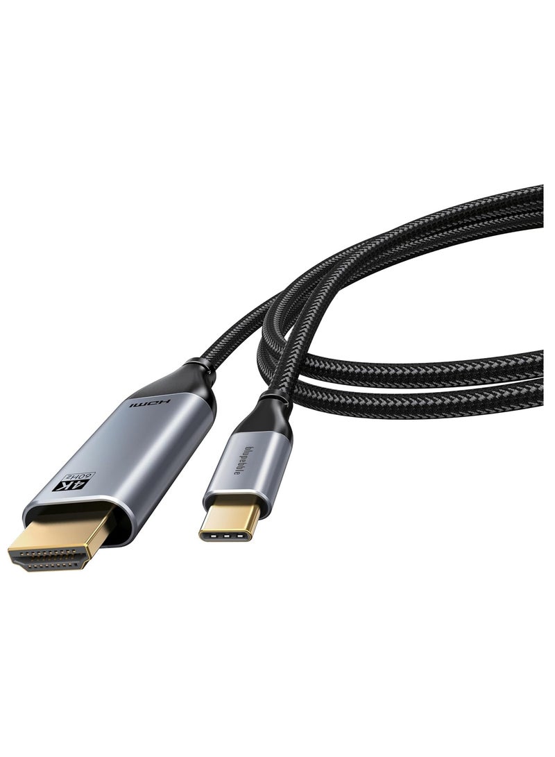 Blupebble USB C to HDMI Cable Type C Coverter 4K Thunderbolt 3 to HDMI Adapter, Compatible with iPad Pro, MacBook, Mate 20, Galaxy S9/S8, Surface Book 2/Go and More - 3 Metre