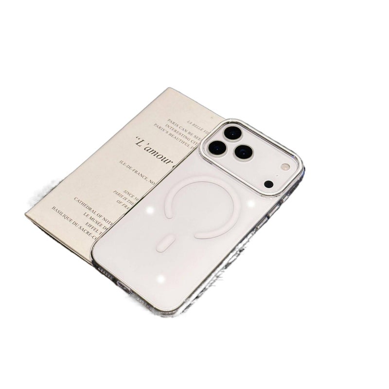 غطاء MagSafe، مغناطيس قوي , حماية من السقوط، أبيض PC، مقاوم للصدمات لـ iPhone 16 / 16 Plus / 16 Pro / 16 Pro Max مغناطيسي باللون الأبيض للرحلات اليومية لترتيب الأغراض - Image 1