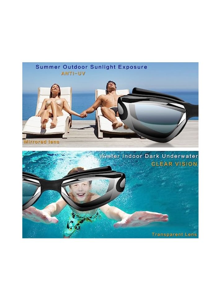 ORiTi Swimming Goggles No Leaking with Nose Clip, Earplugs and Case  - Image 5