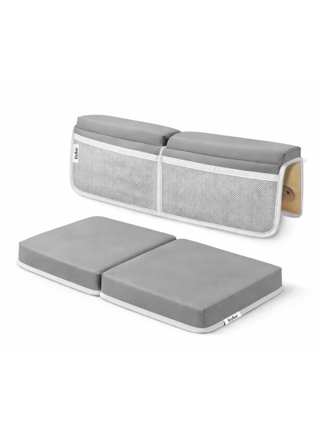 Rylor Baby Bath Kneeler & Elbow Rest Pad - Extra Thick Foam Cushion for Bathing Infants & Toddlers - Non-Slip, Comfortable Support (Gray) - Image 1