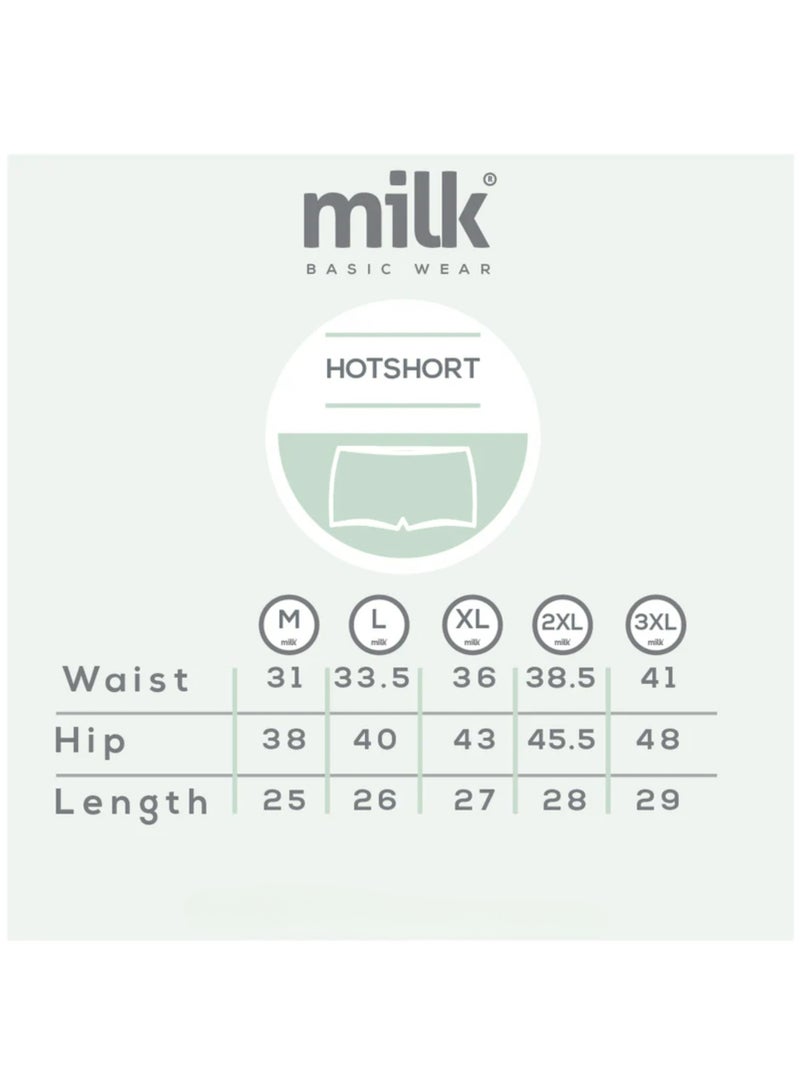 Milk Pack Of 2 Printed Cotton Hot Short Panties For Women  - Image 5