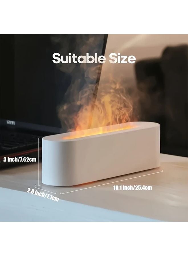 White 150ml Essential Oil Diffuser 7 Color Flame Aromatherapy Timer Auto Shut Off - Image 5