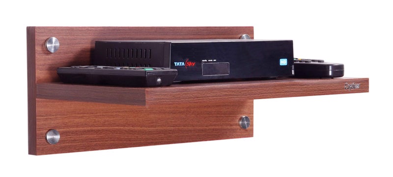 Captiver Wall Mounted Set Top Box Holder (Classic Walnut)||Setup Box Stand for Home | Wall Mount Stylish WiFi Router Holder TV Cabinet Living Room Furniture - Image 4