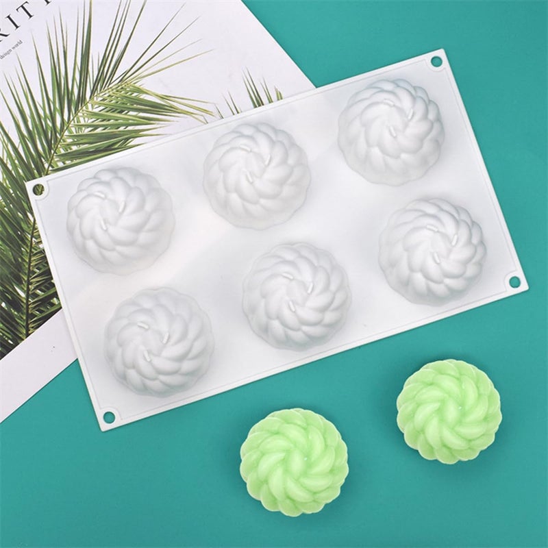mostsom Silicone Molds Flower Soap Mold for Chocolate, Candy, Jelly, Ice Cube, Dog Treats, Cupcake Baking Mould, Muffin Pan Non-Stick Food Grade (Flower B_11.8x6.88x1.72 inch) - Image 3