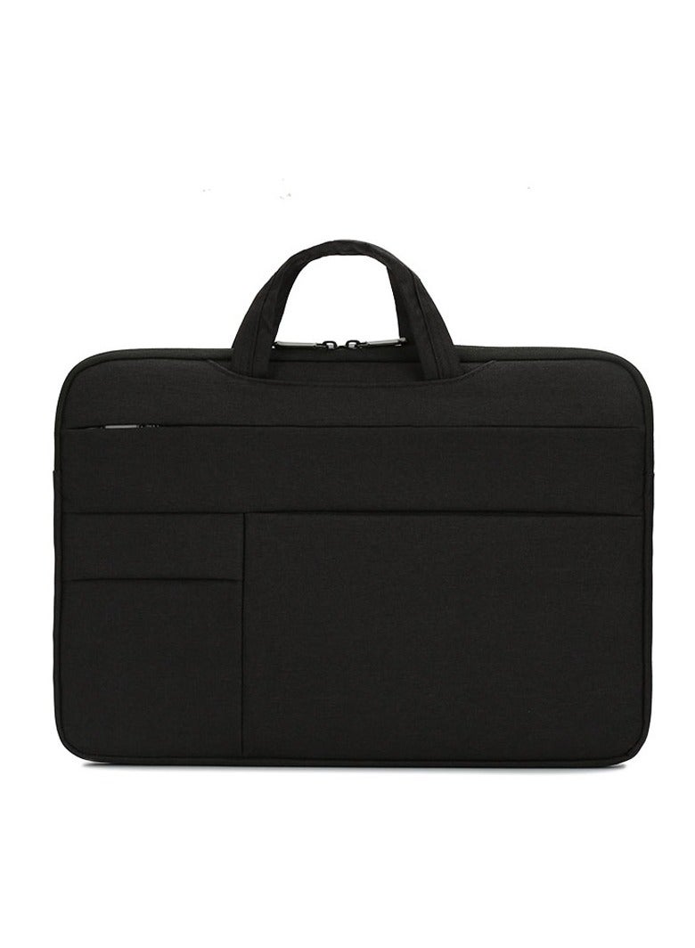 حقائب كمبيوتر محمولة محمولة حقيبة كمبيوتر محمولة سميكة مقاومة للصدمات، حقيبة كمبيوتر محمول مقاومة للغبار ومضادة للماء بسحاب مقاس 15.6 بوصة