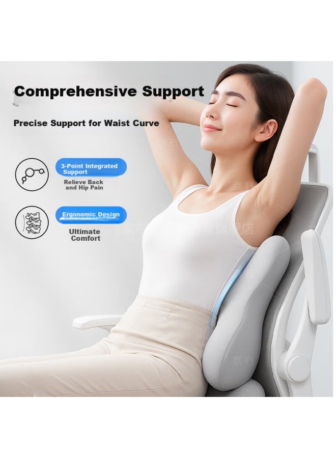 Jingmao Lumbar Support Cushion, Integrated Backrest And Seat Cushion For Long Sitting, Office Chair, Ergonomic Waist Support Pillow - Image 4
