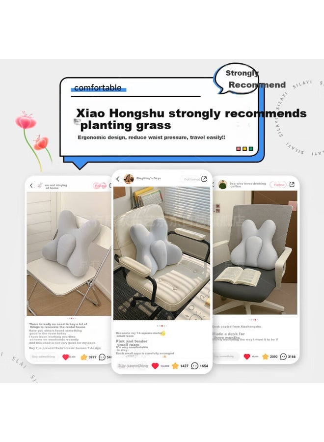 Jingmao Lumbar Support Cushion, Integrated Backrest And Seat Cushion For Long Sitting, Office Chair, Ergonomic Waist Support Pillow - Image 1