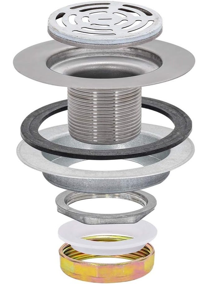 EZ-FLO Kitchen Sink Strainer with Flange and Die-Cast Nut, Stainless Steel Flat-Top Strainer with 3-1/2 Inch to 4 Inch Opening, 30031 - Image 1